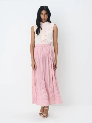 Mohito - Plisowana różowa spódnica maxi - różowy