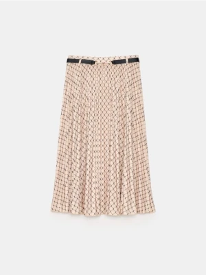 Mohito - Plisowana spódnica midi - beżowy