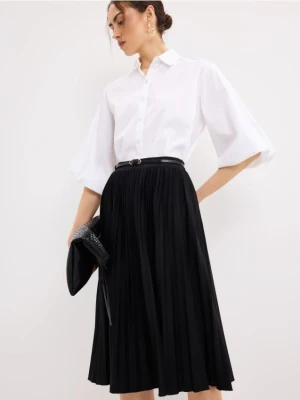 Mohito - Plisowana spódnica midi - czarny