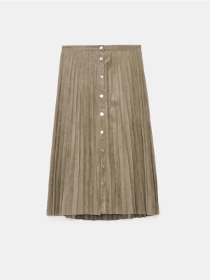Mohito - Plisowana spódnica midi - khaki