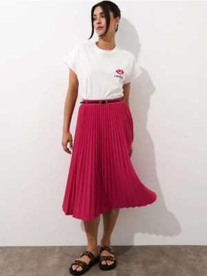 Mohito - Plisowana spódnica midi - różowy