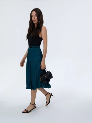 Mohito - Plisowana spódnica midi - zielony