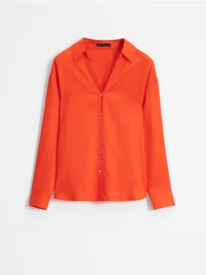 Mohito - Pomarańczowa koszula z lyocellu - pomarańczowy