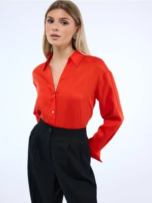 Mohito - Pomarańczowa koszula z lyocellu - pomarańczowy