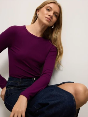 Mohito - Prążkowana bluzka - mahoń