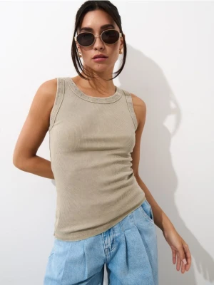 Mohito - Prążkowany top - szary