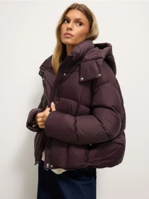 Mohito - Puchowa burgundowa kurtka - mahoń