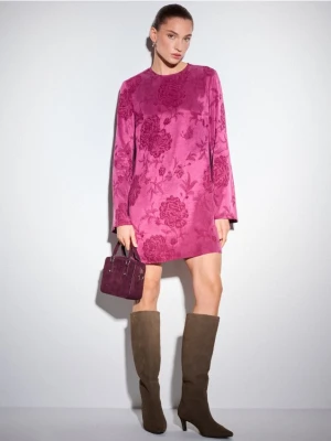 Mohito - Różowa sukienka mini z lyocellem - czerwony