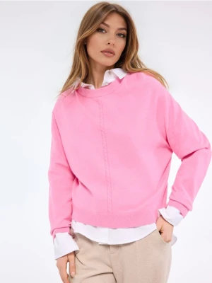 Mohito - Różowy sweter basic - różowy