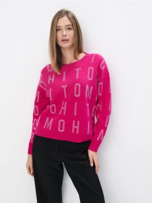 Mohito - Różowy sweter z aplikacją - fuksjowy