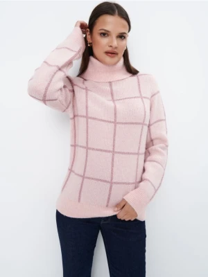 Mohito - Różowy sweter z golfem - pastelowy różowy