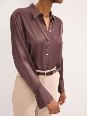 Mohito - Satynowa koszula - brązowy