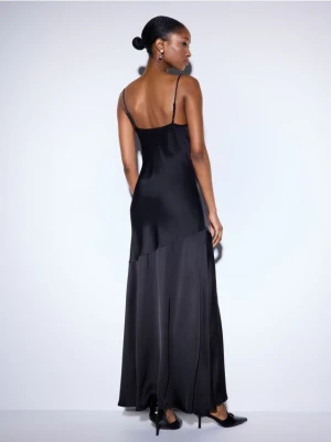 Mohito - Satynowa sukienka maxi - czarny