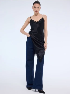 Mohito - Satynowa sukienka midi - czarny