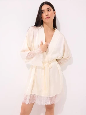 Mohito - Satynowy szlafrok - biały
