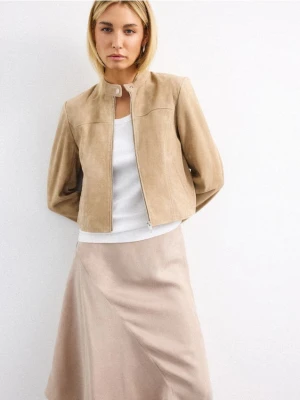 Mohito - Skórzana kurtka - beżowy