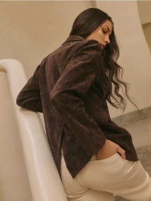 Mohito - Skórzana marynarka oversize - brązowy