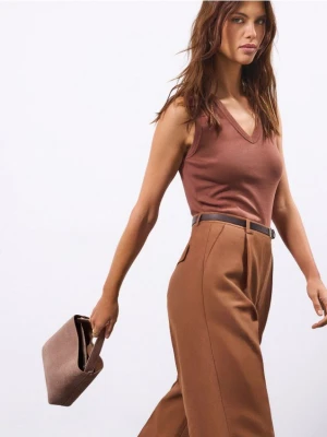 Mohito - Skórzana torebka - beżowy