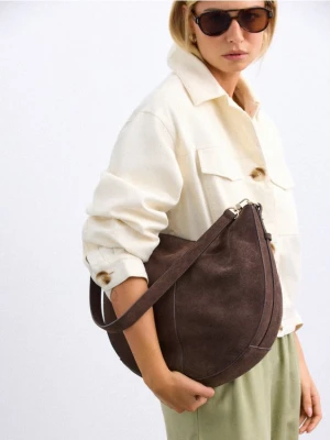 Mohito - Skórzana torebka - ciemnobrązowy