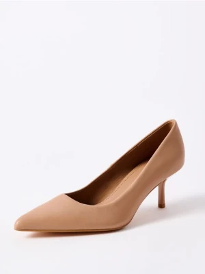 Mohito - Skórzane beżowe czółenka - beżowy