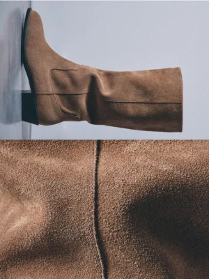 Mohito - Skórzane kozaki - beżowy