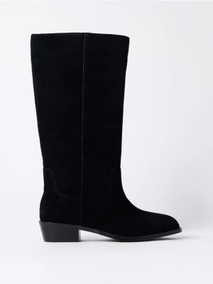 Mohito - Skórzane kozaki - czarny