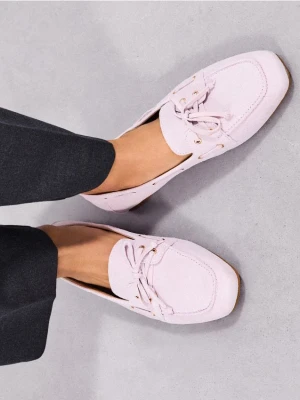 Mohito - Skórzane loafersy - lawendowy