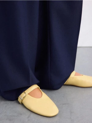 Mohito - Skórzane baleriny - żółty