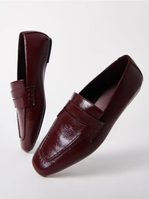 Mohito - Skórzane mokasyny - mahoń