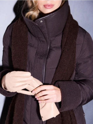 Mohito - Skórzane rękawiczki - beżowy