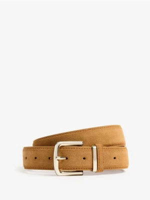 Mohito - Skórzany pasek z klamrą - bursztynowy