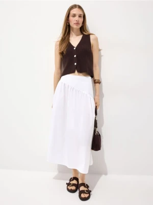Mohito - Spódnica midi o kroju litery A - biały