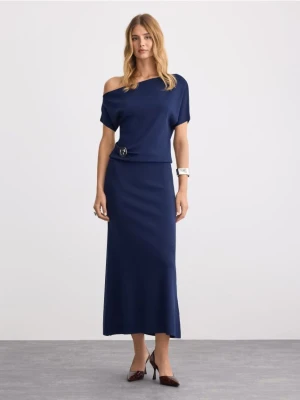 Mohito - Spódnica midi o kroju litery A - granatowy
