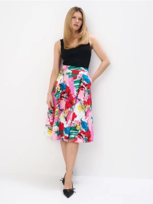 Mohito - Spódnica midi z bawełną - czerwony