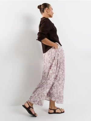 Mohito - Spódnica midi z wiskozy - beżowy