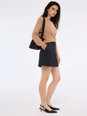 Mohito - Spódnica mini z paskiem - szary