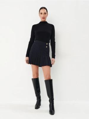 Mohito - Spódnica mini z plisowaniem - granatowy