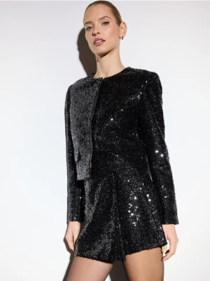 Mohito - Spódnico-szorty z cekinami - czarny