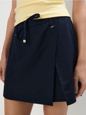 Mohito - Spódnico-szorty z lyocellu - granatowy