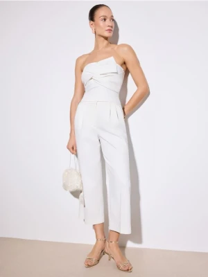 Mohito - Spodnie culotte - kremowy