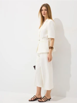 Mohito - Spodnie culotte - kremowy