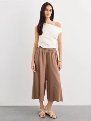 Mohito - Spodnie culotte z lyocellem - brązowy