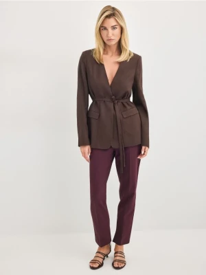 Mohito - Spodnie cygaretki petite - mahoń