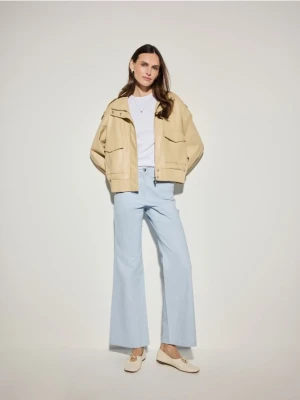 Mohito - Spodnie flare petite - błękitny