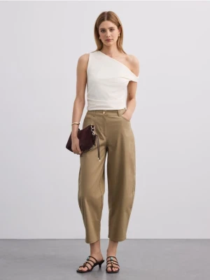 Mohito - Spodnie slouchy - oliwkowy