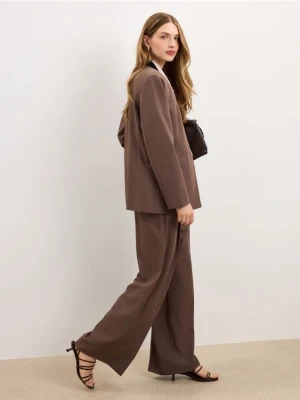 Mohito - Spodnie wide leg - brązowy