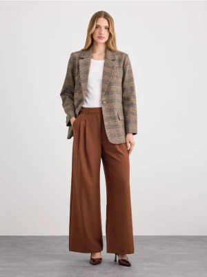 Mohito - Spodnie wide leg - brązowy