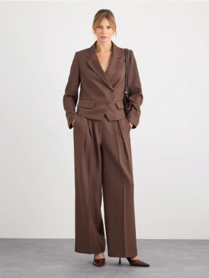 Mohito - Spodnie wide leg - brązowy