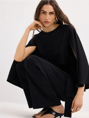 Mohito - Spodnie wide leg - czarny