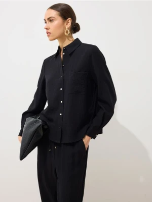 Mohito - Spodnie wide leg - czarny